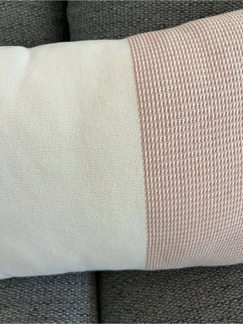 Hearth & Hand Cream and Blush Tassel Lumbar Pillow